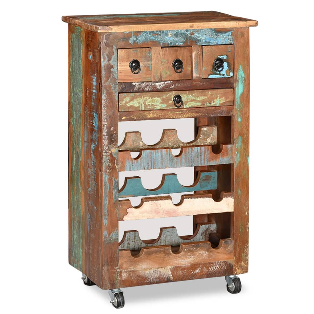 vidaXL Wine Rack for 9 Bottles Solid Reclaimed Wood