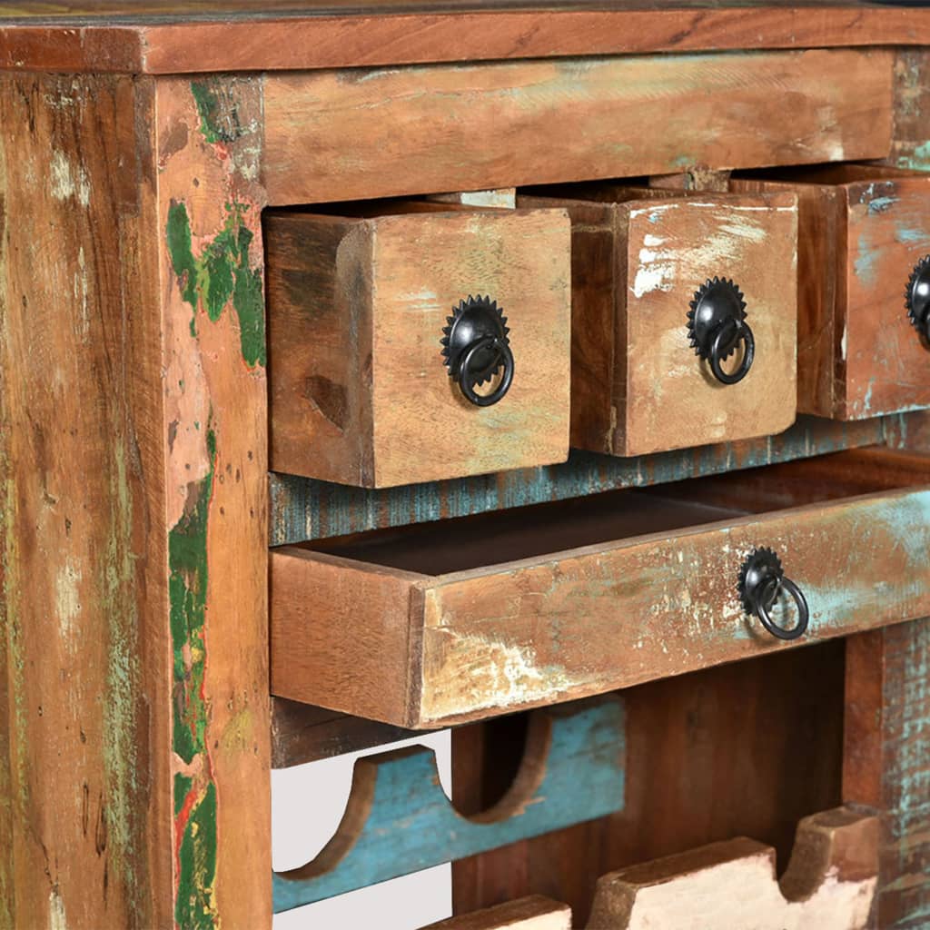 vidaXL Wine Rack for 9 Bottles Solid Reclaimed Wood