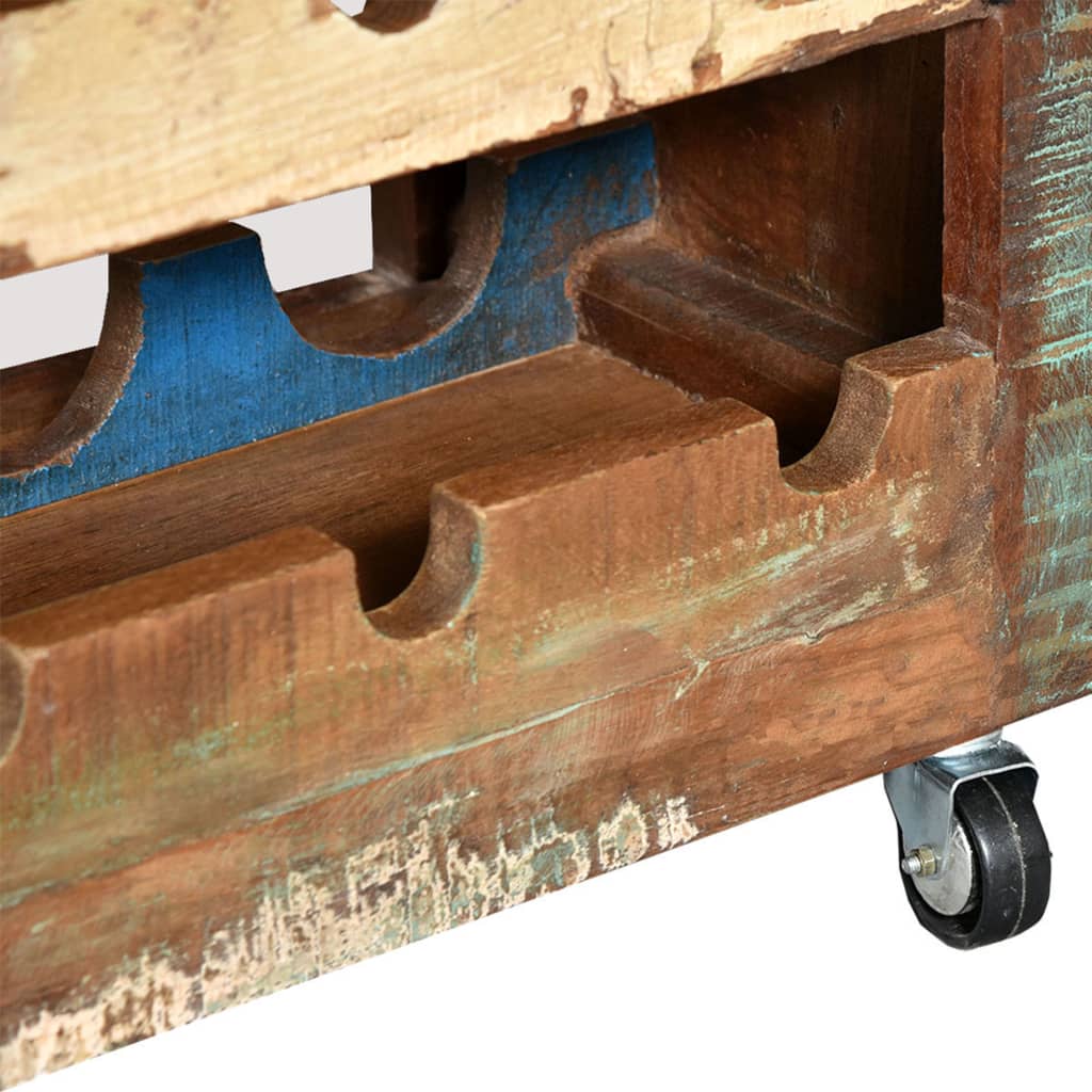 vidaXL Wine Rack for 9 Bottles Solid Reclaimed Wood