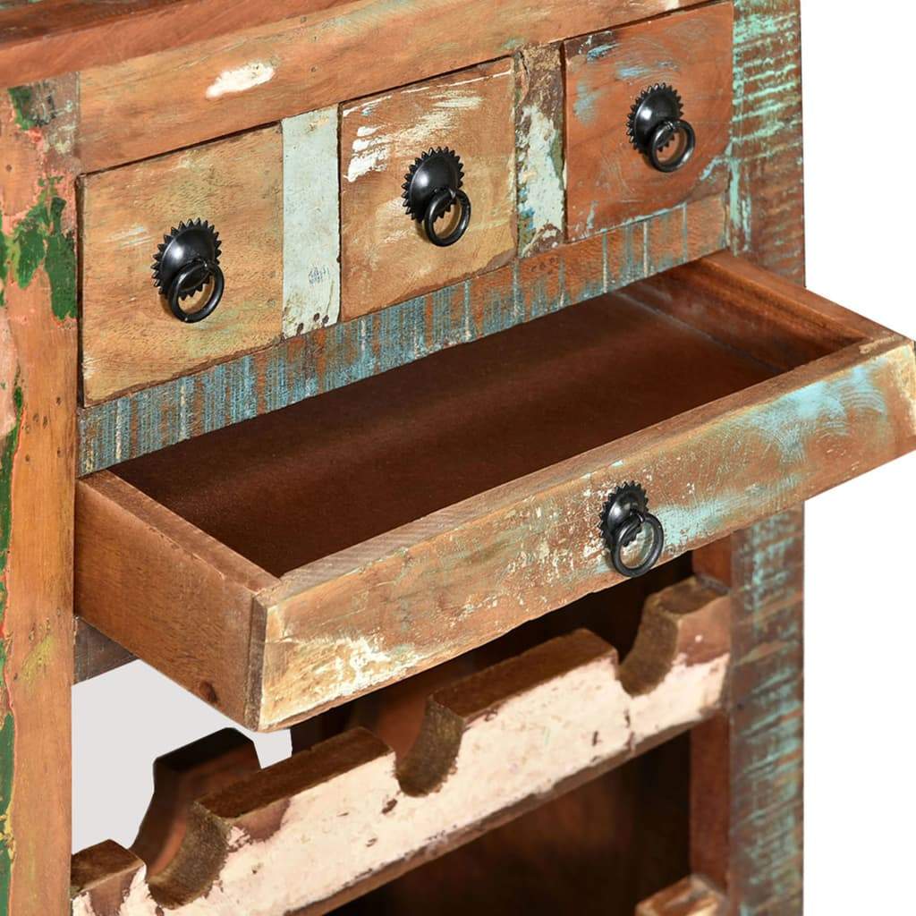 vidaXL Wine Rack for 9 Bottles Solid Reclaimed Wood