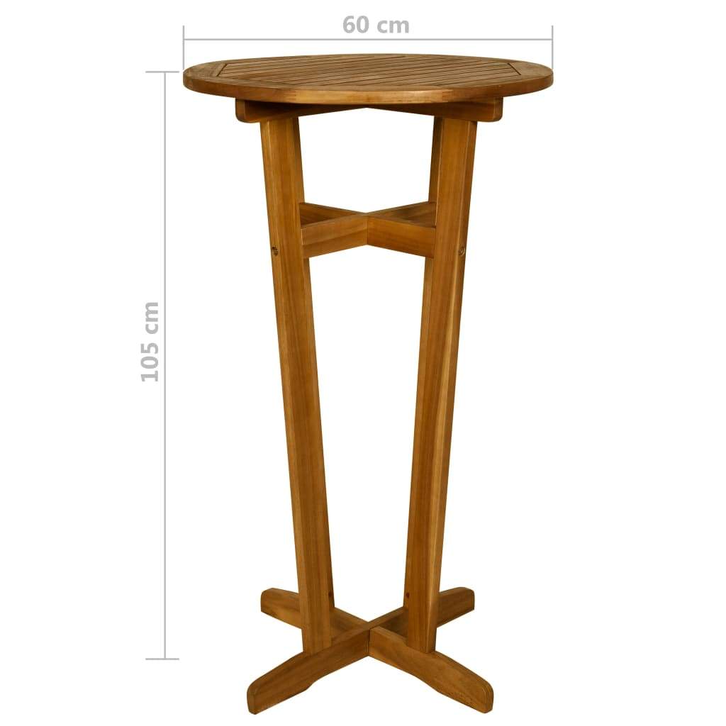 vidaXL 3 Piece Bar Set Solid Acacia Wood