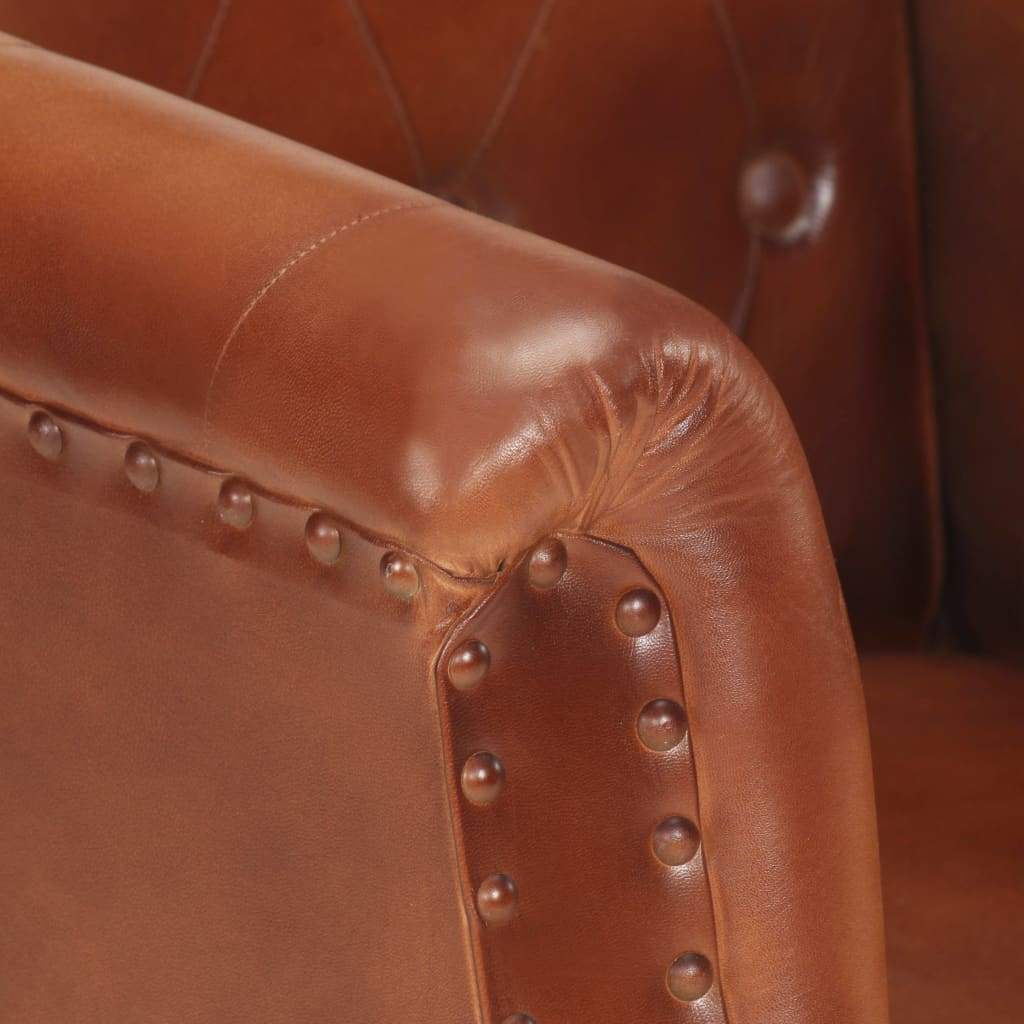 vidaXL Real Leather Arm Chair