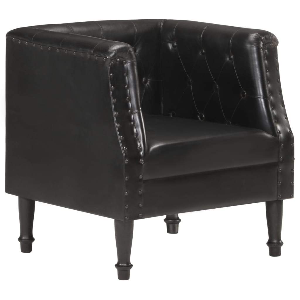 vidaXL Real Leather Arm Chair