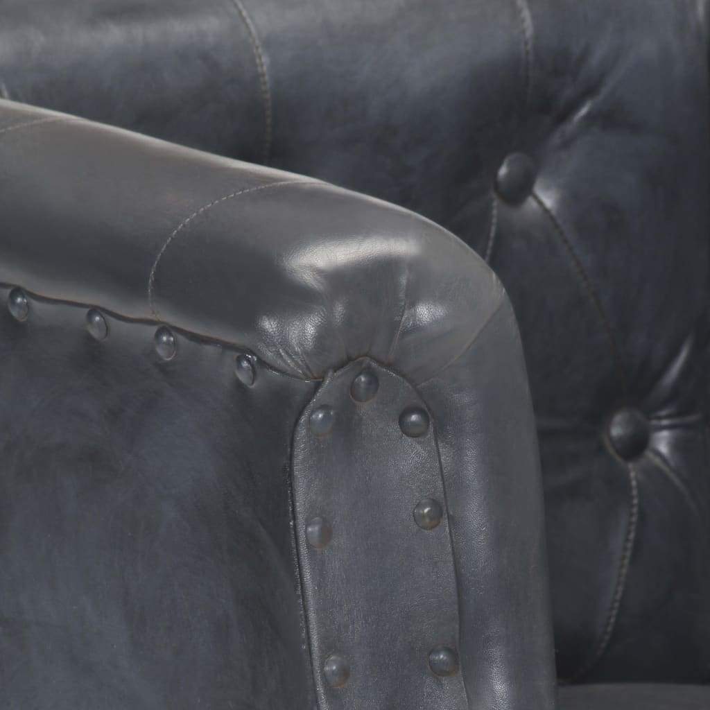vidaXL Real Leather Arm Chair