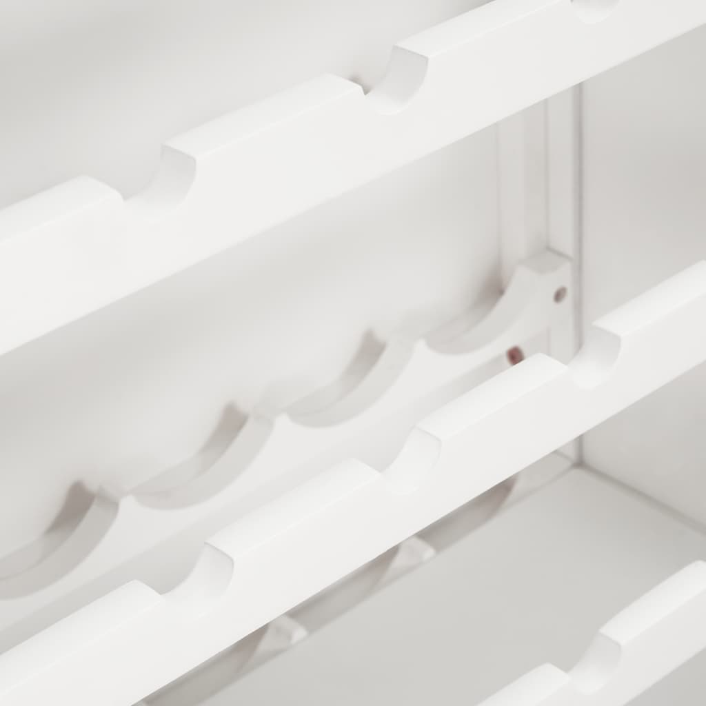 vidaXL Wine Cabinet Solid Oak Wood Storage Bottle Holder White/Light Wood