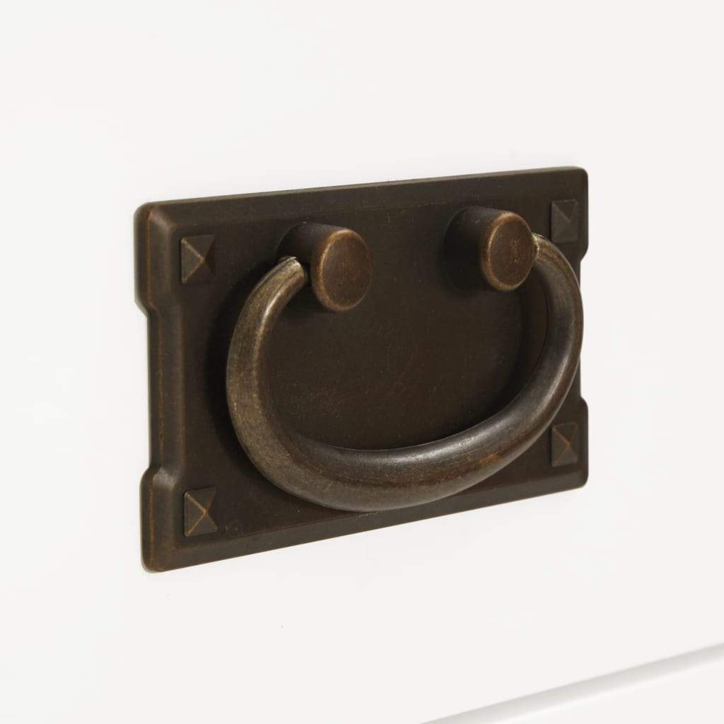 vidaXL Wine Cabinet Solid Oak Wood Storage Bottle Holder White/Light Wood