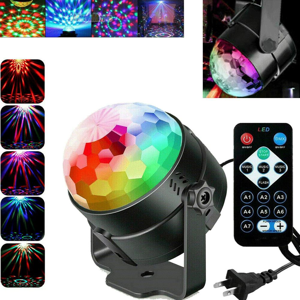 RGB Disco Party Light LED Stage Ball Lights KTV Strobe DJ Sound Activated Lamp