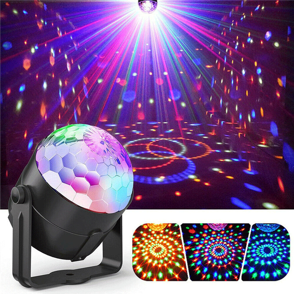 RGB Disco Party Light LED Stage Ball Lights KTV Strobe DJ Sound Activated Lamp