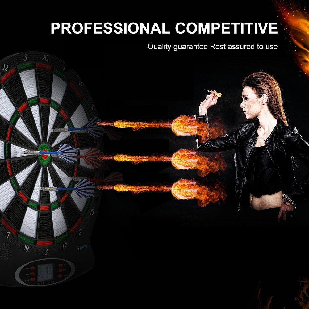 Professional Electronic Dartboard With Scoring Indicator and 6pcs Darts