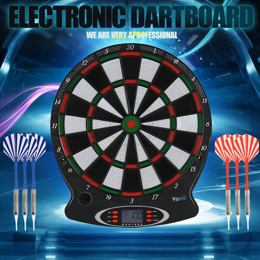 Professional Electronic Dartboard With Scoring Indicator and 6pcs Darts