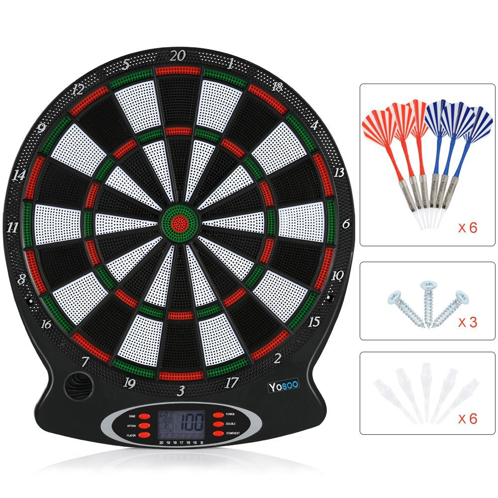 Professional Electronic Dartboard With Scoring Indicator and 6pcs Darts