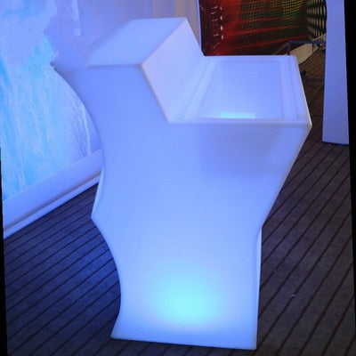 New LED light creative modern round wave bar with remote for colorful bar at night