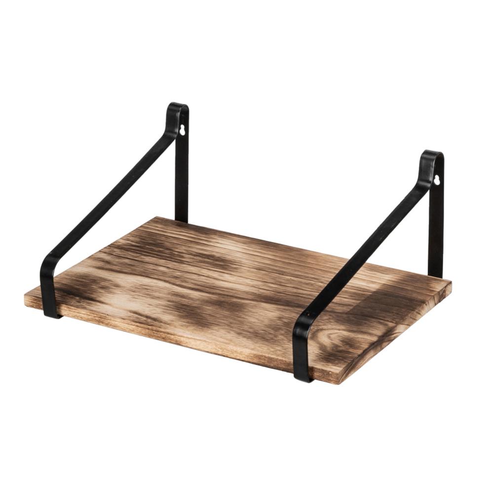 Rustic Wood Wall Shelf For Home Bar