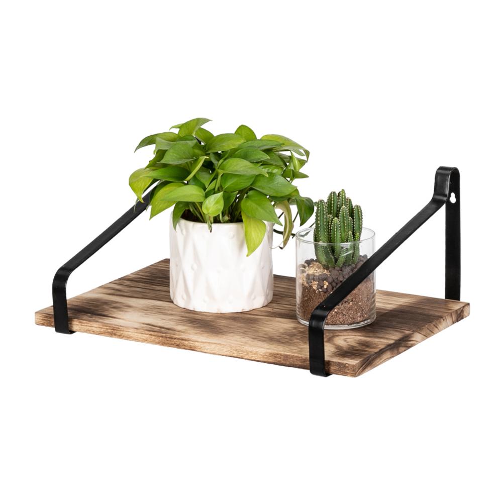 Rustic Wood Wall Shelf For Home Bar