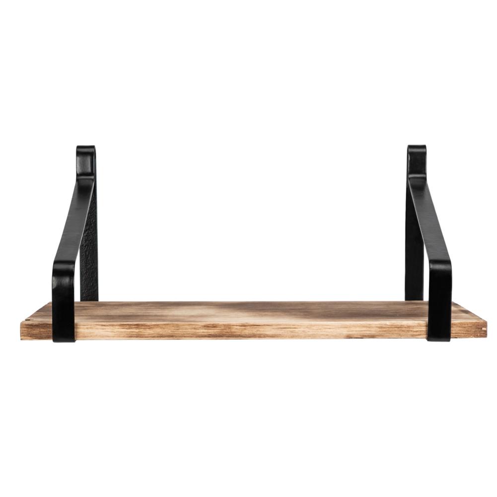 Rustic Wood Wall Shelf For Home Bar