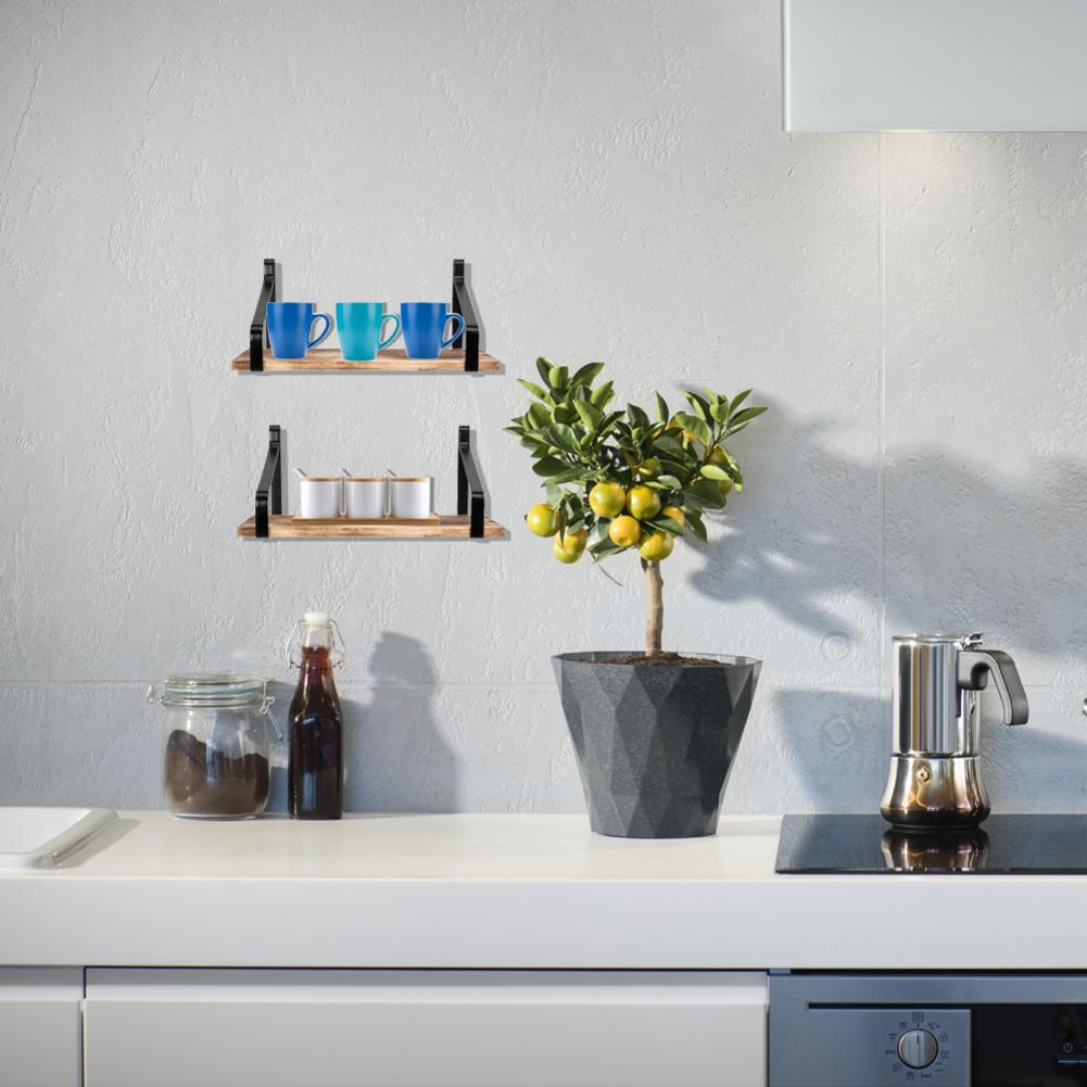 Rustic Wood Wall Shelf For Home Bar