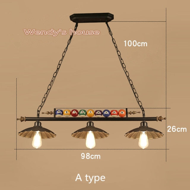 Retro Chandelier Billiard Pool table lights