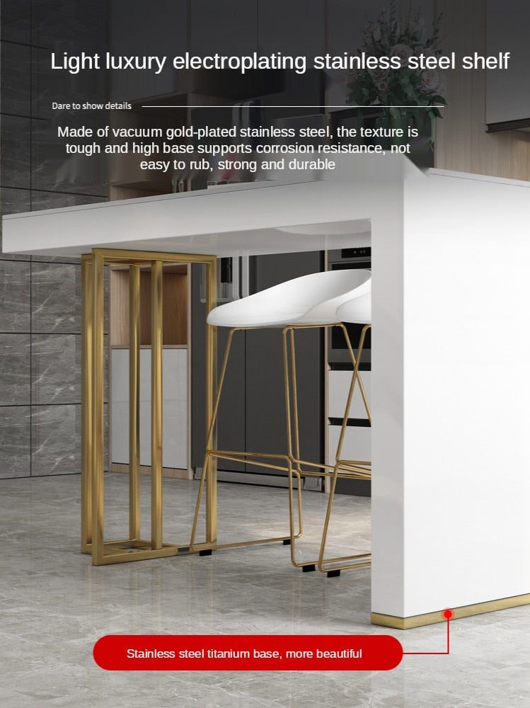 Marble slab bar table Island