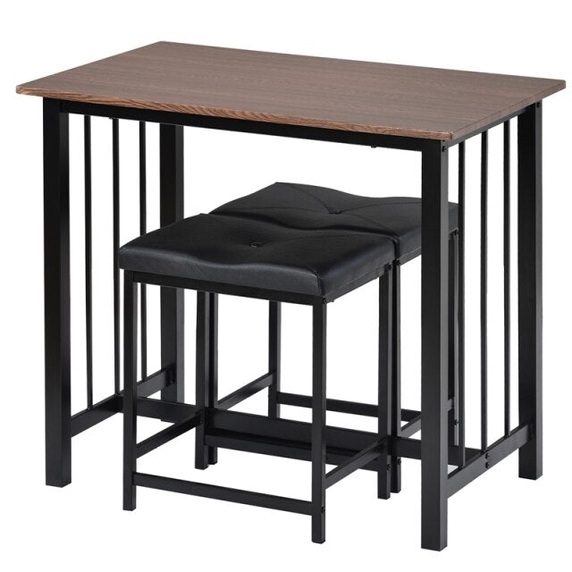3-Piece Faux Marble Bar Table Set