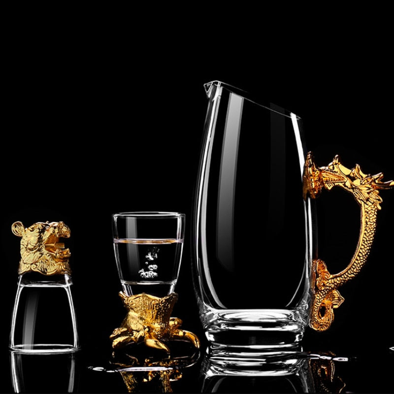 Luxury Set Liquor Glass Sake Cups Zodiac Bar Bullet Cup Cow Tiger Rabbit Dragon Snake Horse Sheep Monkey
