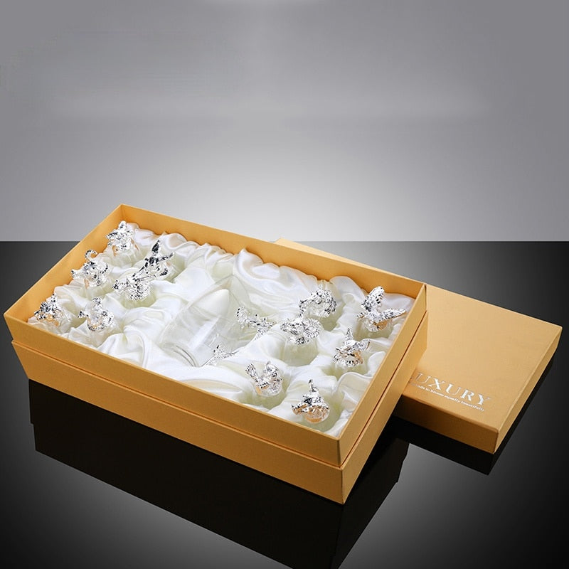 Luxury Set Liquor Glass Sake Cups Zodiac Bar Bullet Cup Cow Tiger Rabbit Dragon Snake Horse Sheep Monkey