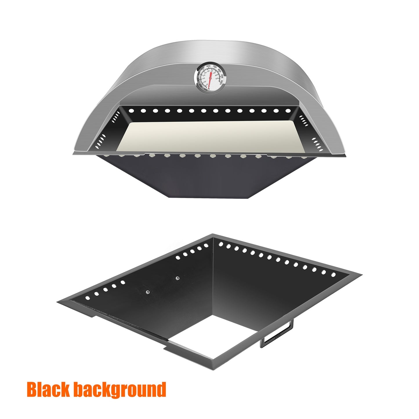 12 Inch Pizza Oven Charcoal Gas Pizza Oven Set Outdoor Portable Kitchen Baking BBQ Grill With Pizza Tool Wood-Fired Pizza Stove