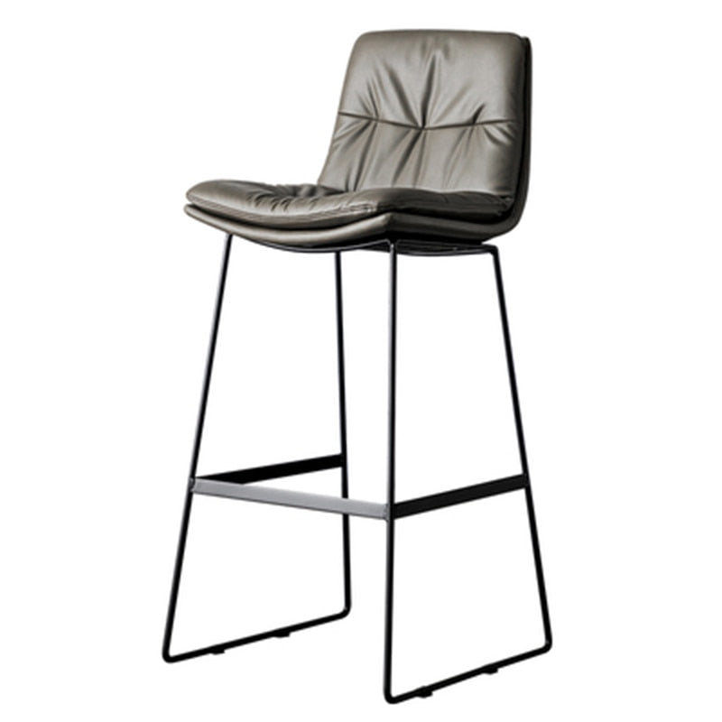 Nordic style back leather bar chair high stool