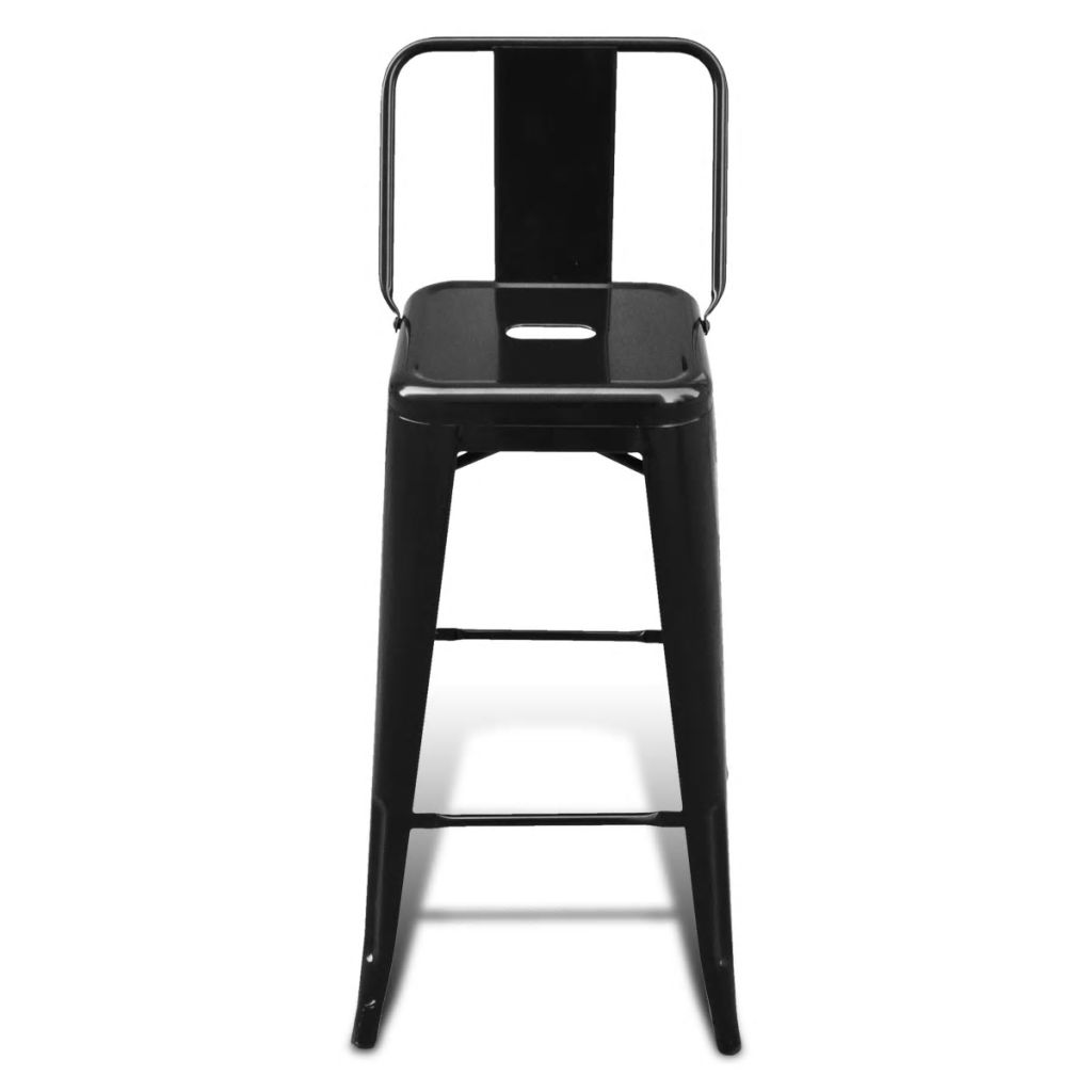 Set of 2 Black Counter Height Stools