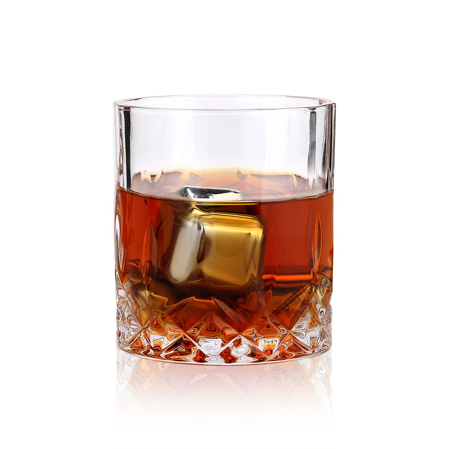 Whiskey Stones & Glasses Set in Wooden Box