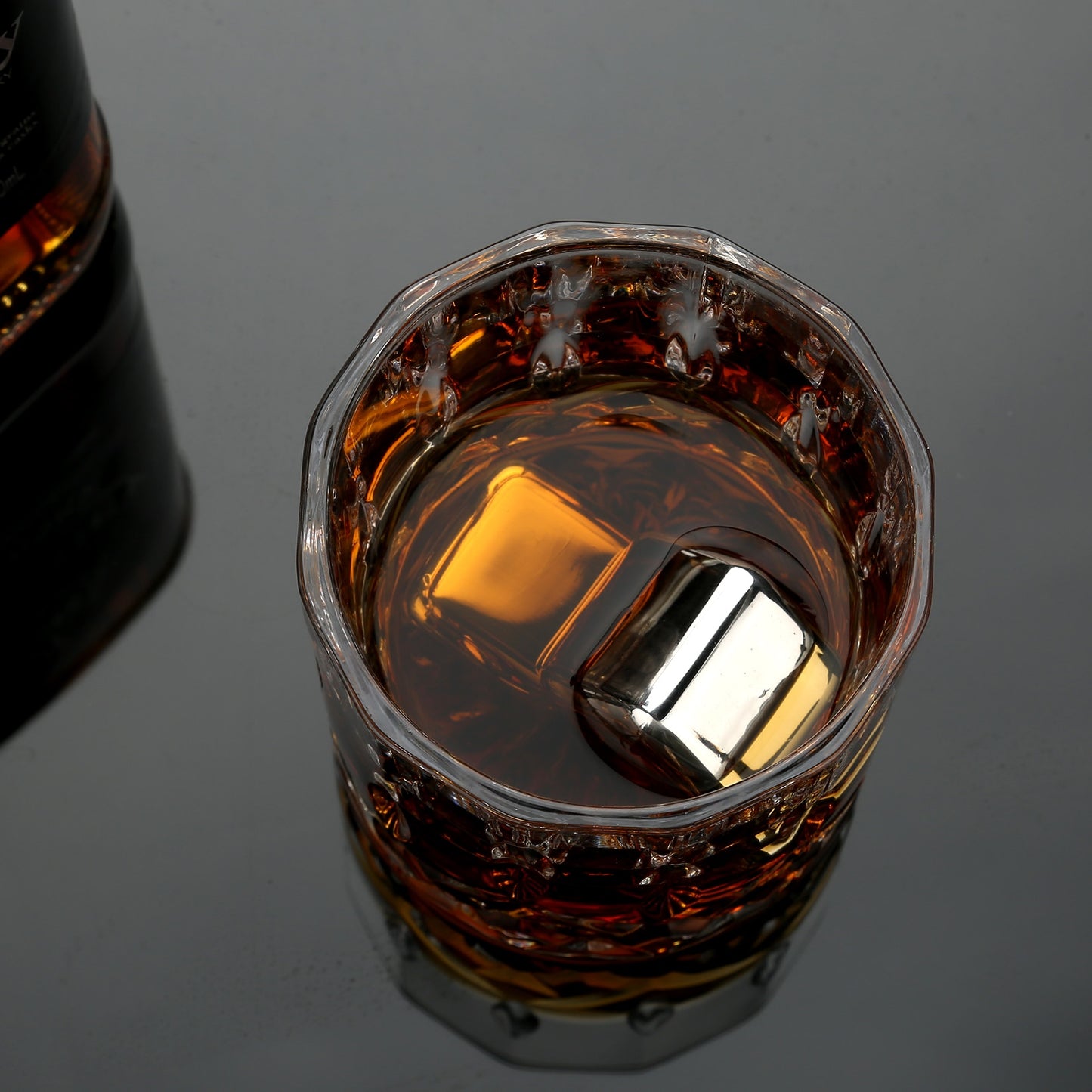 Whiskey Stones & Glasses Set in Wooden Box