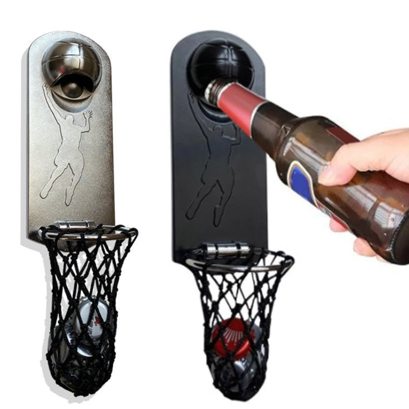 Magnetic Hanging Basketball Beer Bottle Openers