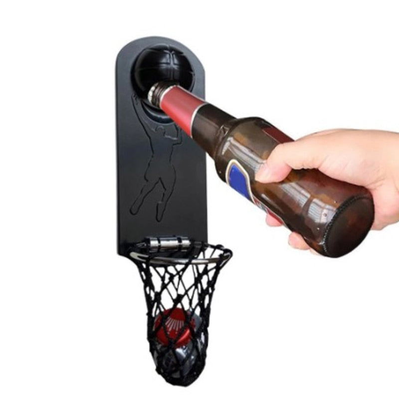 Magnetic Hanging Basketball Beer Bottle Openers