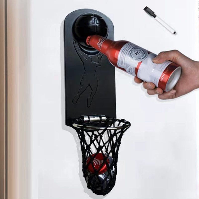 Magnetic Hanging Basketball Beer Bottle Openers