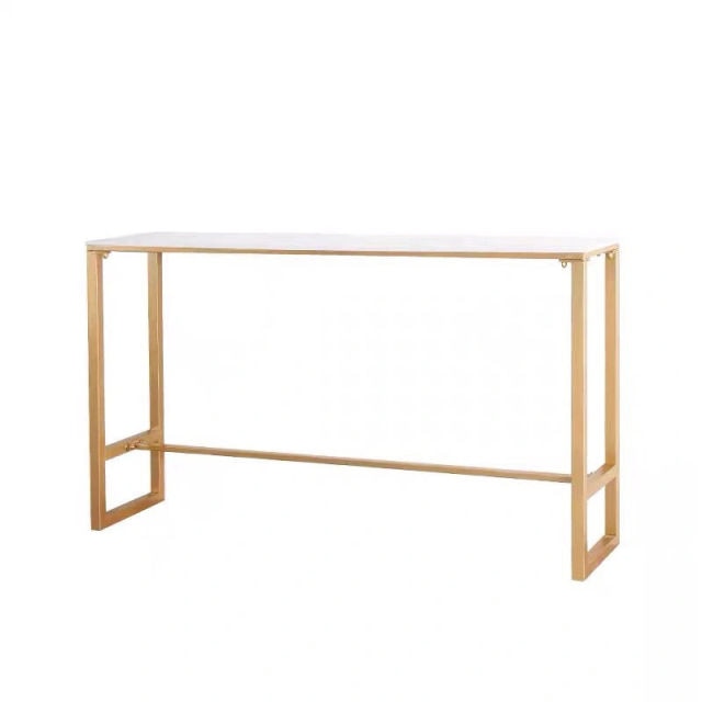 Long Marble bar table chair set