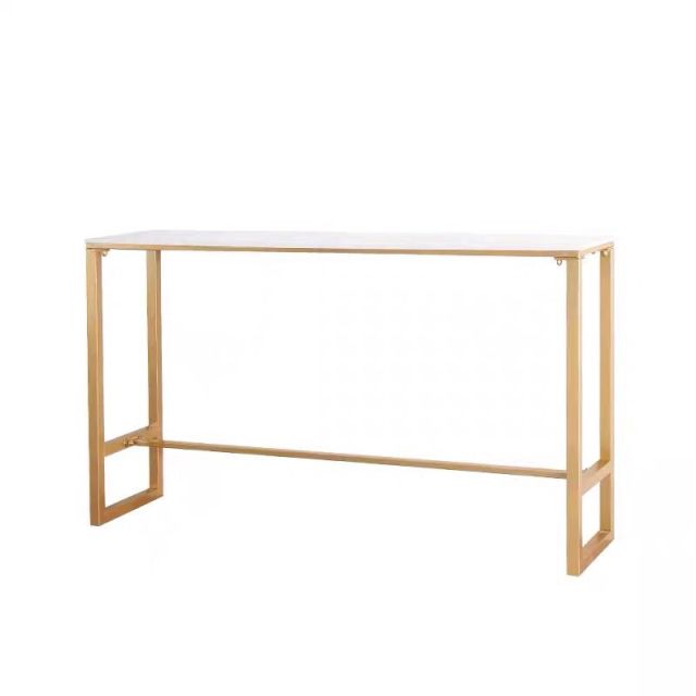 Long Marble bar table chair set