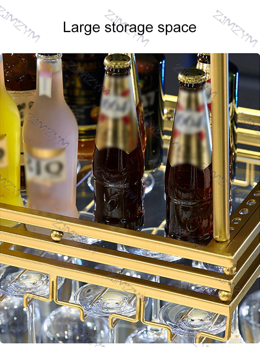 Metal Upside Down Ceiling Hanging Wine Rack for glasses