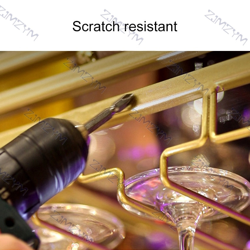 Metal Upside Down Ceiling Hanging Wine Rack for glasses