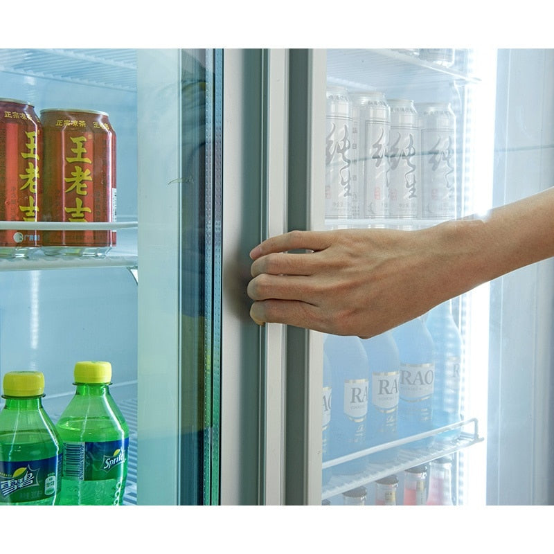 Lighted luxury back bar beer refrigerator