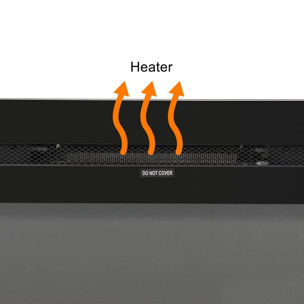 Fireplace With Remote Control Colorful/9-Color Flame Fireplace 120.00V 1500.00W 60in Glass Recessed/With Crystal Stone