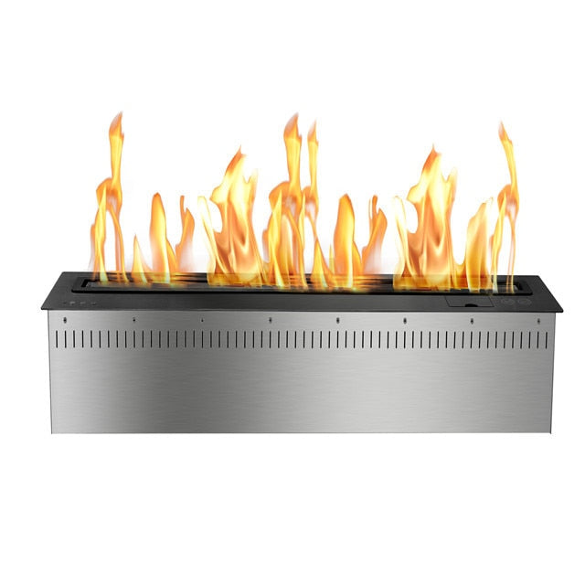 30 inch Real fire electric stainless steel intelligent remote control ethanol fireplace insert
