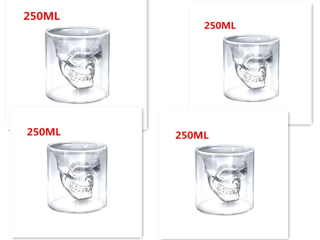 Skull Double Transparent Glass