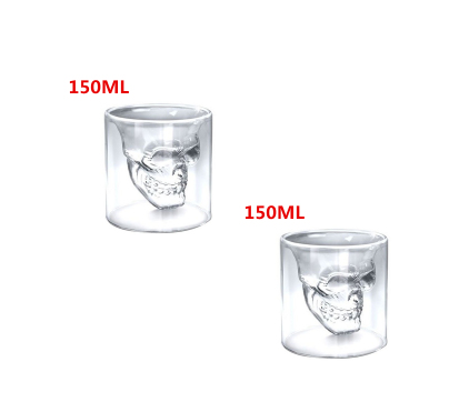 Skull Double Transparent Glass