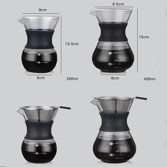 High Borosilicate Glass Hand Coffee Pot