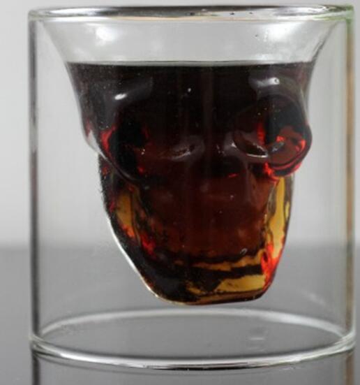 Skull Double Transparent Glass