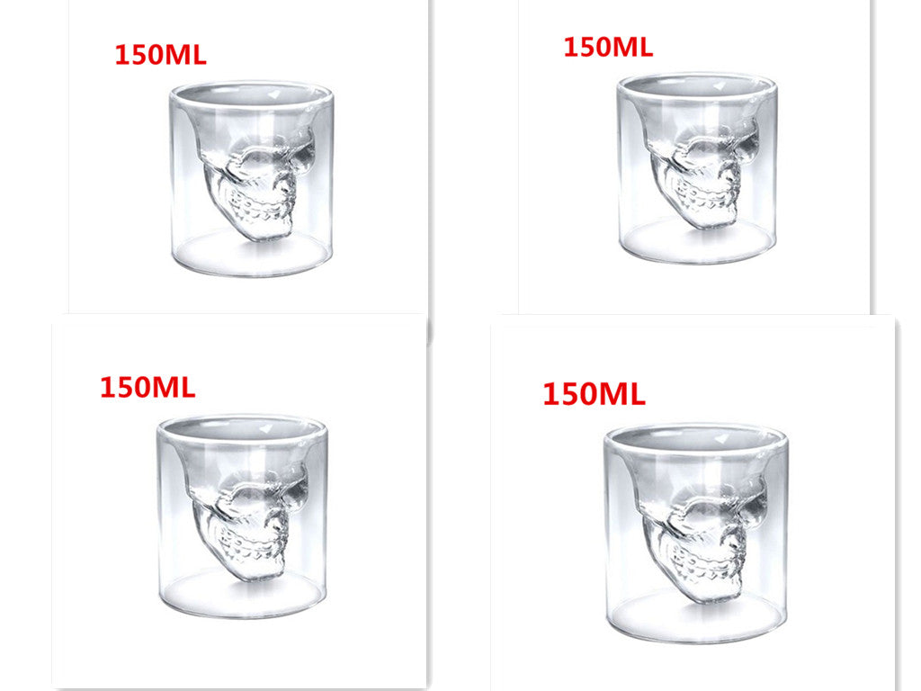 Skull Double Transparent Glass