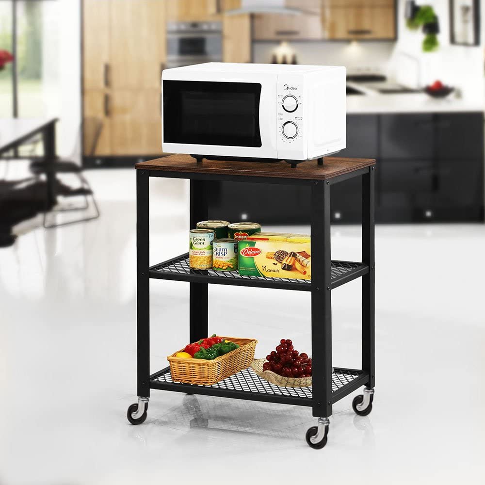 VASAGLE Industrial Kitchen Rolling Utility Carts