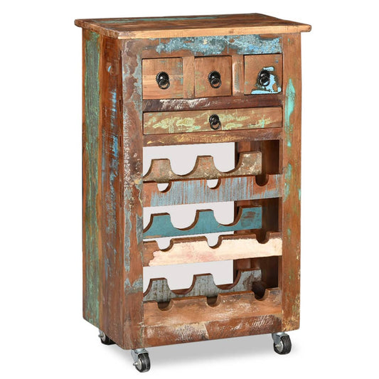 vidaXL Wine Rack for 9 Bottles Solid Reclaimed Wood