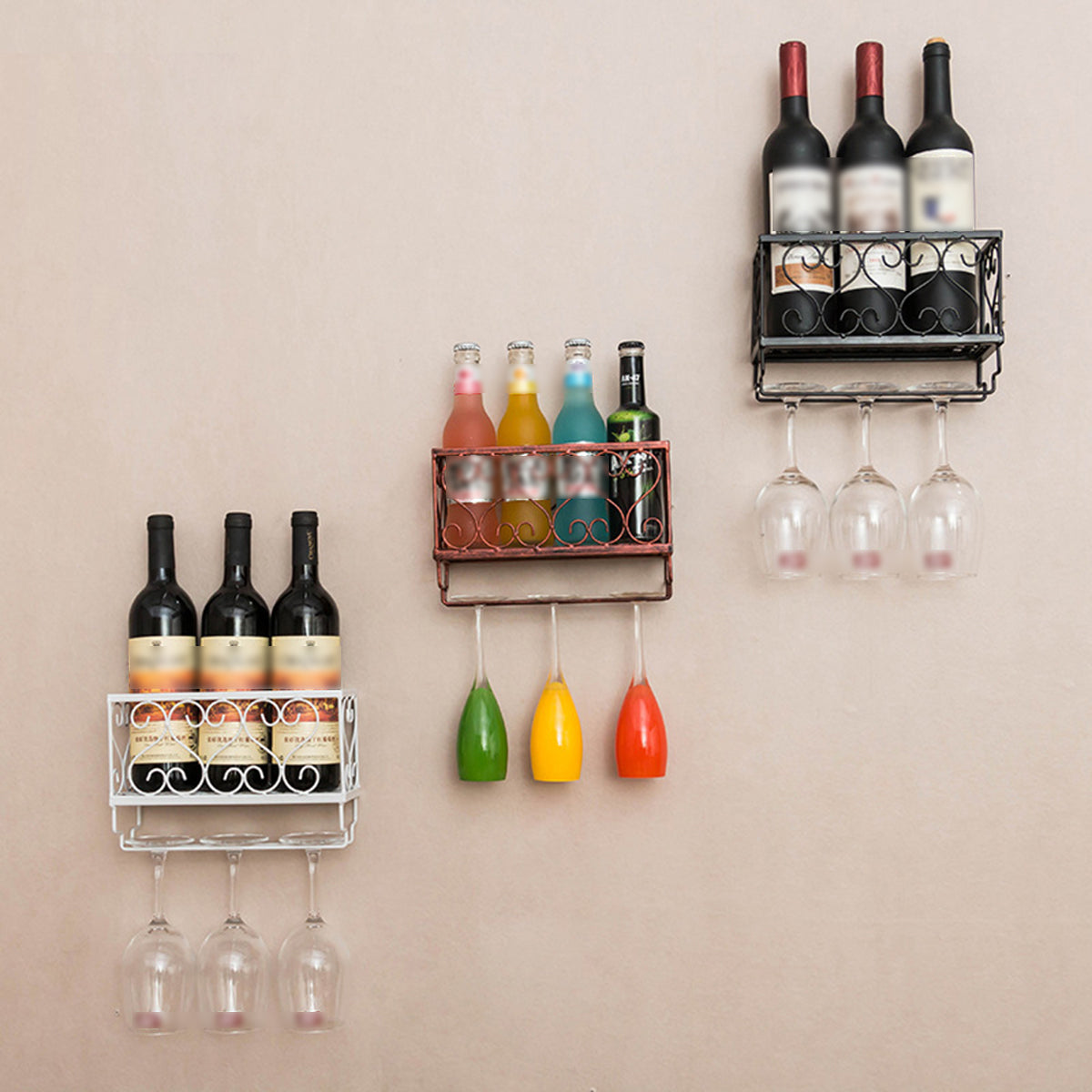 Wall Mount Liquor/Wine Rack for Home Kitchen or Bar