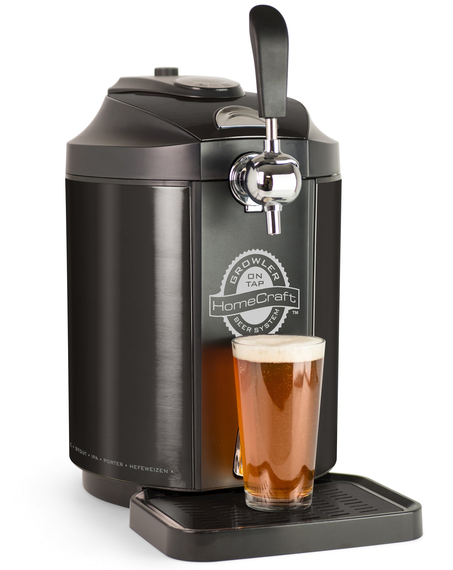 HomeCraft CBD5BS Black Stainless Steel Tap Beer Growler Cooling System