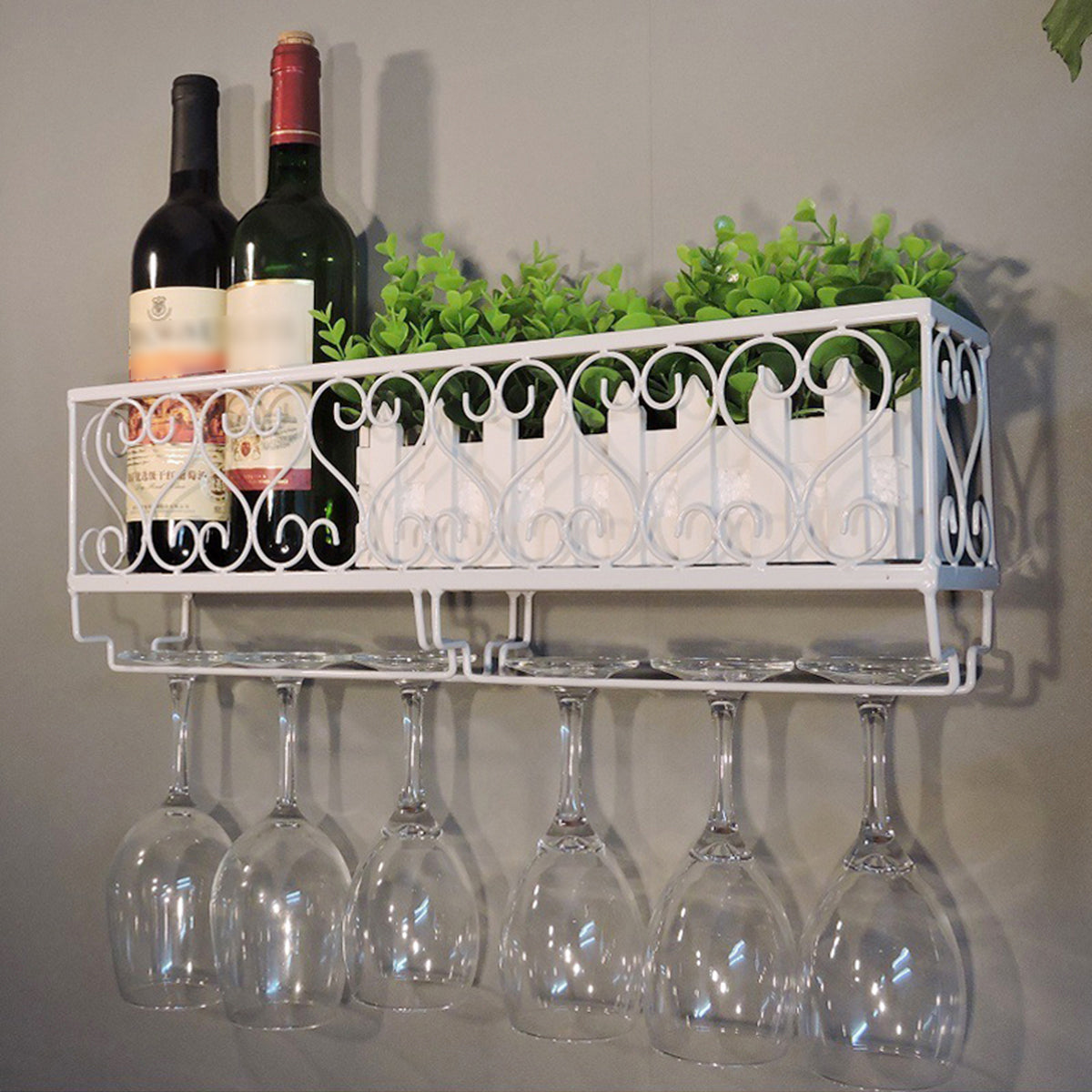 Wall Mount Liquor/Wine Rack for Home Kitchen or Bar